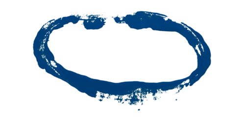 Abstract simple blue circle and ellipse