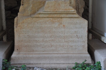 Ancient ruins in Sardes Lydia Ancient City in Salihli, Manisa, Turkey