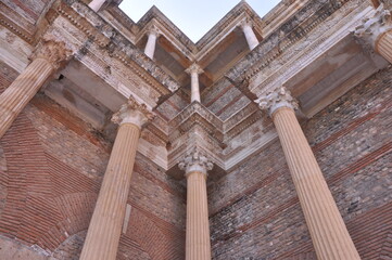 Ancient ruins in Sardes Lydia Ancient City in Salihli, Manisa, Turkey