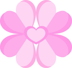 Pink flower heart shape lovely