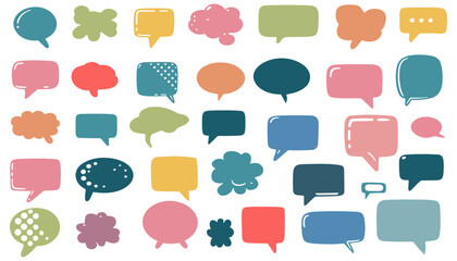 speech bubbles vector. speech bubble