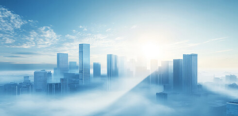Fototapeta premium The skyline of a modern city