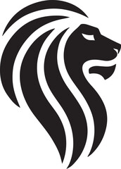 Lion Head silhouette vector illustration 