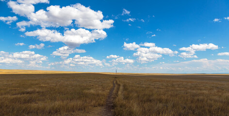 Geographic Center of the United States, North of Belle Fourche, South Dakota. USA