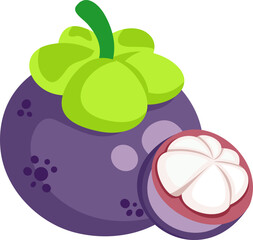 Fruit With Slice Illustration