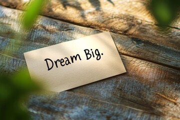 Naklejka premium Inspiring Phrase on Paper in Natural Setting for Motivation