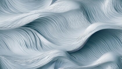 Seamless White Wavy Pattern with Elegant Flowing Curves