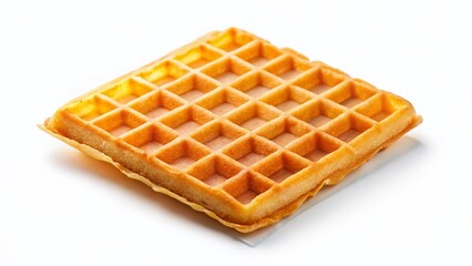 Square Waffle Sticker Mockup: White Background Product Photography