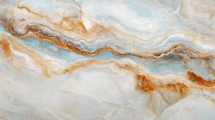 Fototapeta premium Elegant Marble Surface with Shiny White and Beige Patterns Featuring Gold Streaks