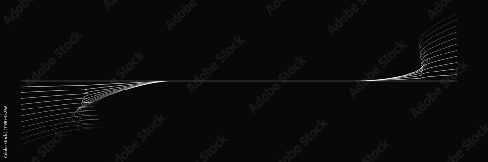 Poster decorative swirl of line. intertwined curved lines .abstract flow linear fluid shapes .curly design 