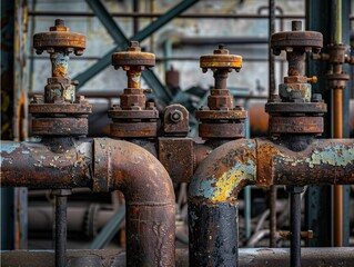 Close up of pipes and valves.