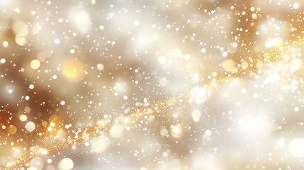 Obraz premium Shimmering golden particles create a magical festive atmosphere in the background