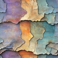 Fototapeta premium Seamless Abstract painting in the pastel earthy colors grunge texture pattern
