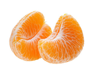 Mandarin orange segments png isolated on transparent background