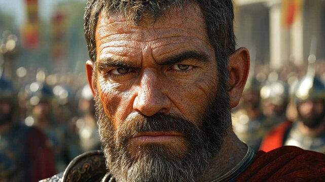Roman Centurion Close Up Portrait, Soldier, Warrior, Army, Military, Ancient Rome