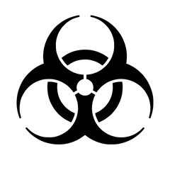 biological hazard symbol isolated on transparent background