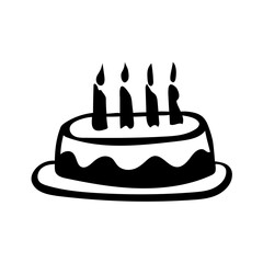 birthday cake with candles