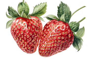 strawberry fruit on isolated background