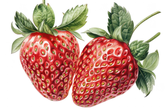 strawberry fruit on isolated background - Powered by Adobe