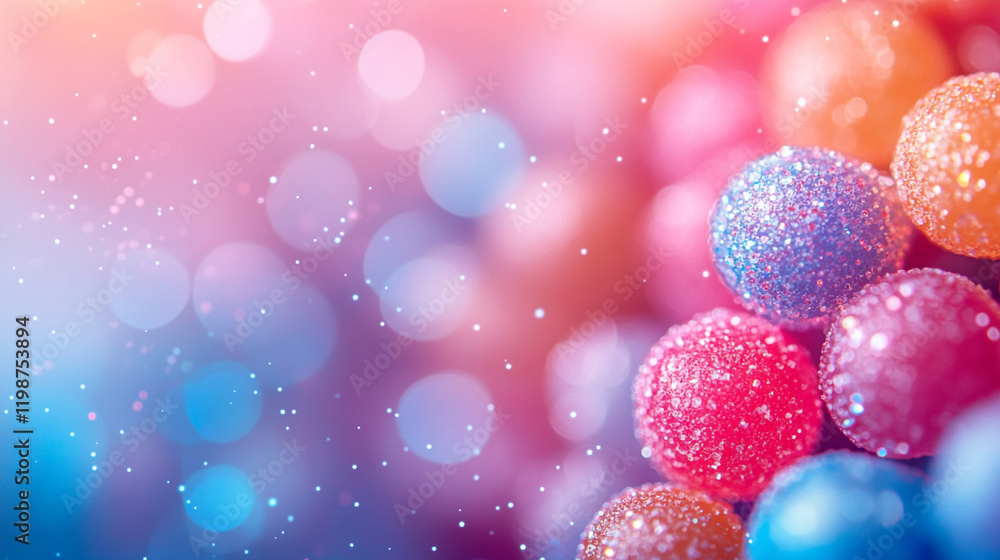 Aufkleber colorful sparkling orbs create a mesmerizing visual display in vibrant hues