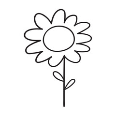 Chamomile. Icon. Outline illustration on white background.