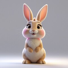 Fototapeta premium 3d rabbit on white background