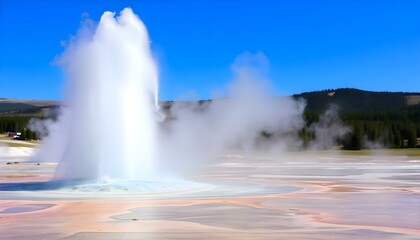 a large geyser spewing water into the air