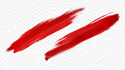 abstract design with diagonal red paintbrush strokes on transparent background