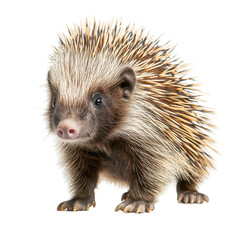 Charming Quills: A Porcupine Posing with its Unique Spines Amidst Natural Beauty
