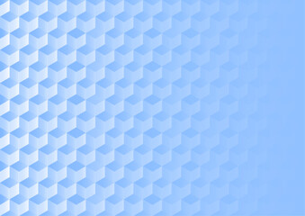 Fototapeta premium 青グラデーション抽象的立方体模様背景イラスト