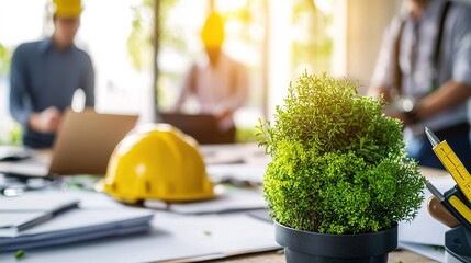 Teamwork, Green Office, Construction Planning