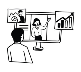 Set business flat vector illustration design style concept. for graphic and web page banners. cartoon character design 