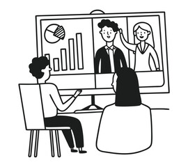 Set business flat vector illustration design style concept. for graphic and web page banners. cartoon character design 