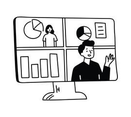 Set business flat vector illustration design style concept. for graphic and web page banners. cartoon character design 