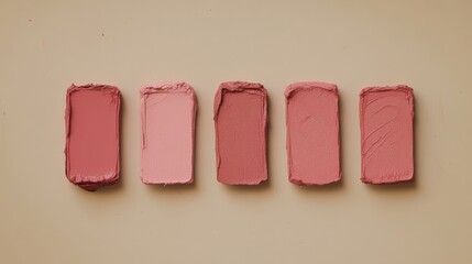Lipstick texture, skin pink color, on skin. Cosmetic, beauty, makeup, smooth