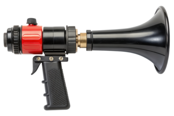 Handheld air horn loudspeaker isolated with transparent background