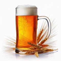 glass of beer isolated