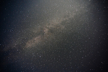 A breathtaking view of the Milky Way galaxy filled with countless stars in a dark night sky....
