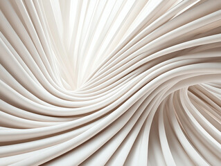 Minimalist concept style. Flowing white fabric with smooth curves and waves.