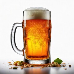 glass of beer isolated