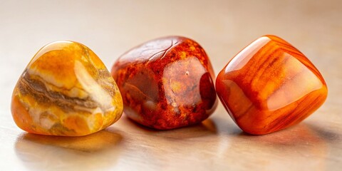 Vibrant Orange & Brown Mineral Stones: Aerial Drone Shot