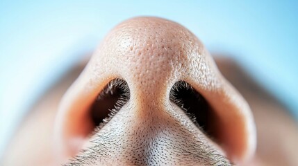 Close-Up of a Human Nose Features and Details