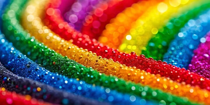 Vibrant Rainbow Macro Photography: LGBT Pride Celebration Sublimation Design