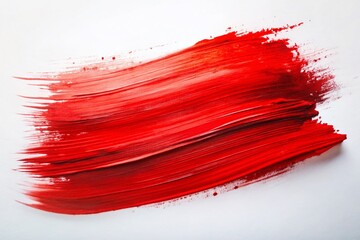 Vibrant Red Abstract Silhouette Painting - Minimalist Art Background