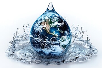 Earth Droplet: A Visual Representation of Global Water
