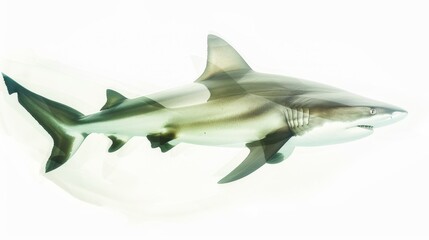 Stylized Shark Image Highlighting Form and Movement with Soft Lighting