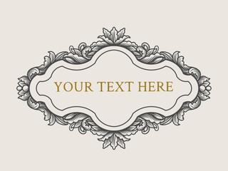 Elegant vintage frames with intricate floral and ornamental details, perfect for adding a classic touch to labels, invitations, and decorative borders in various design projects