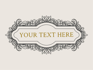 Elegant vintage frames with intricate floral and ornamental details, perfect for adding a classic touch to labels, invitations, and decorative borders in various design projects