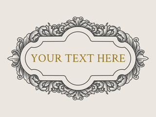 Elegant vintage frames with intricate floral and ornamental details, perfect for adding a classic touch to labels, invitations, and decorative borders in various design projects