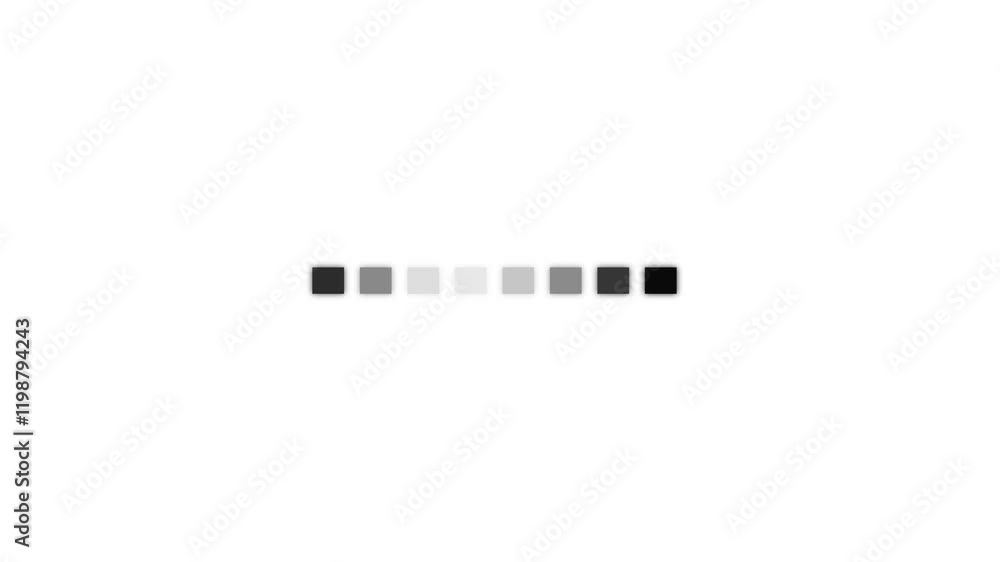 Poster loading thinking animation on black background.simple dot video.